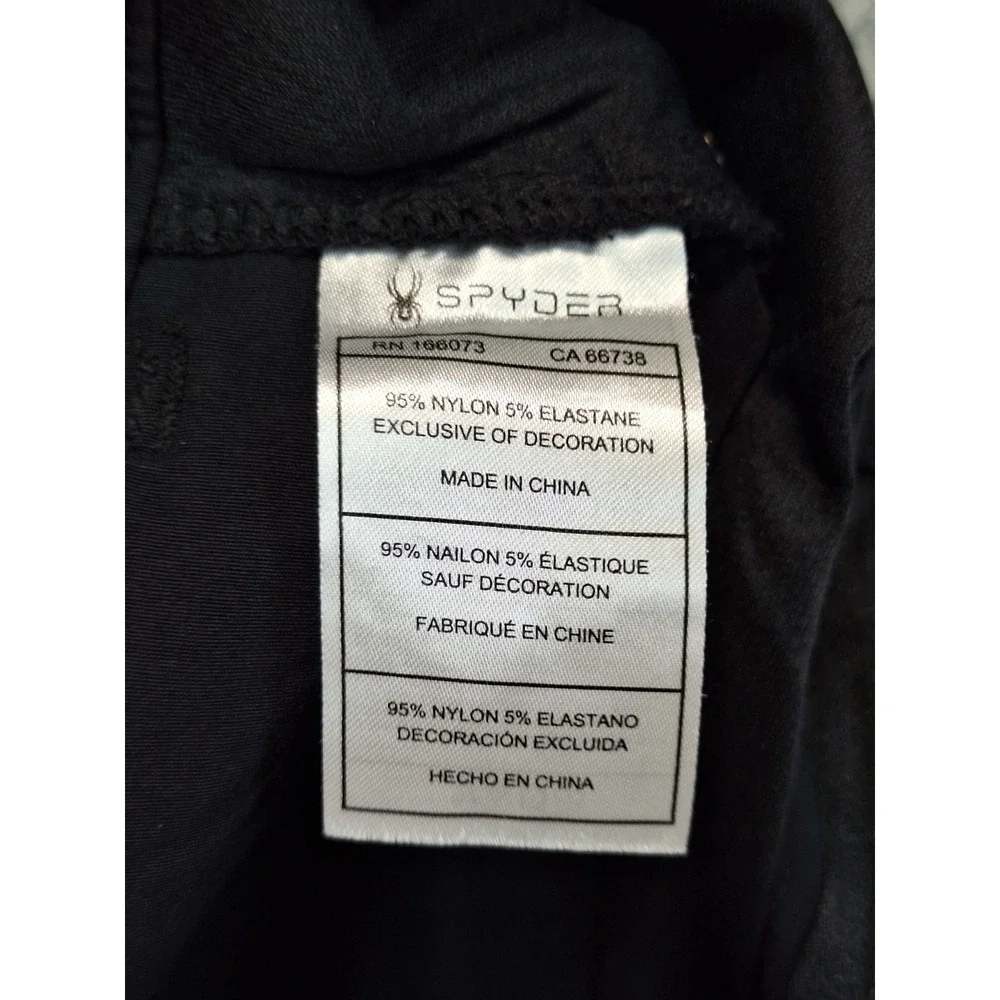 Spyder Pants Mens 34x32 Black‎ 5-Pockets Stretch Flat Front Straight Leg Casual